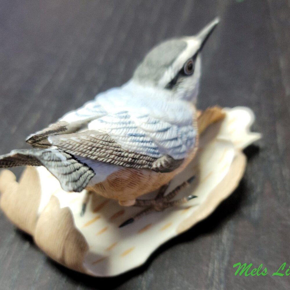 LENOX Fine Porcelain Red Breasted Nuthatch Bird Figurine Handcrafted - Picture 2 of 5